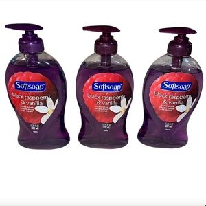 Softsoap Black Raspberry & Vanilla Hand Soap Large Size 11.25 oz Lot of 3 New